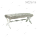 New Trend Product Fabric tufted clear acrylic bench